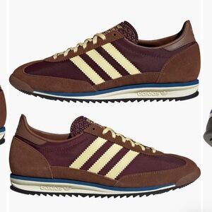 Adidas SL 72 brown yellow sneakers shoes maroon alm